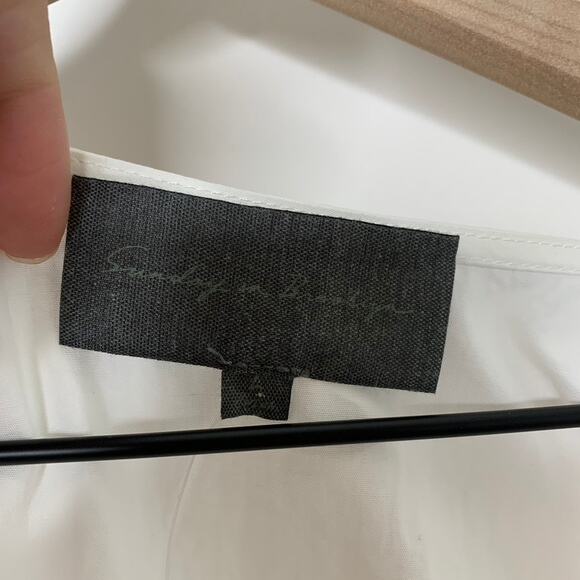 Anthropologie Sunday in Brooklyn Wrap-Front Blouse White Womens Size 4 - Picture 10 of 14